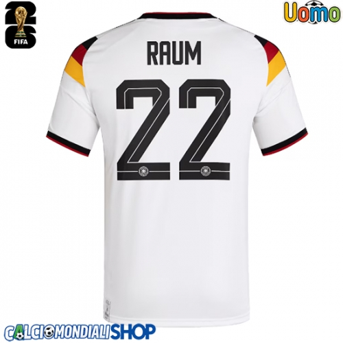 Maglie da calcio Germania David Raum #22 Prima Maglia Mondiali 2026  Manica Corta